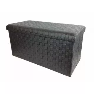 Pouf richiudibile 76x38cm nero