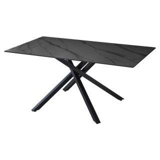 Astor tavolo rettangolare top ceramamica nero
